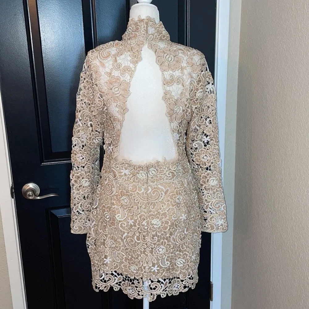 Venus | Open Back Lace Dress - Picture 1 of 11